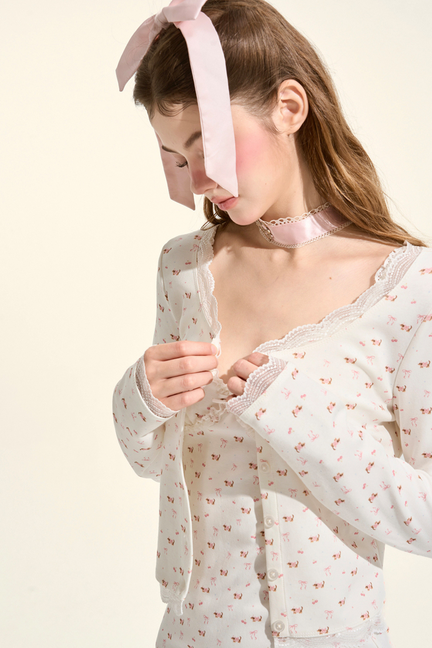 スウィートダックスカーディガン+キャミソールドレス