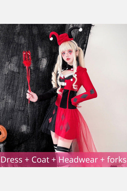 Halloween Circus Crown Cosplay Dress