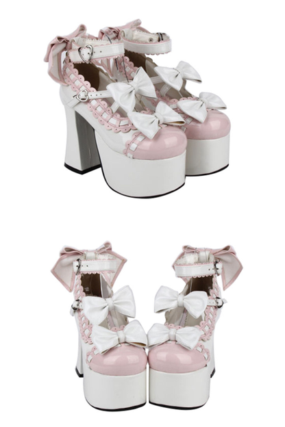 Ribbon Frill Stitching Lolita Shoes