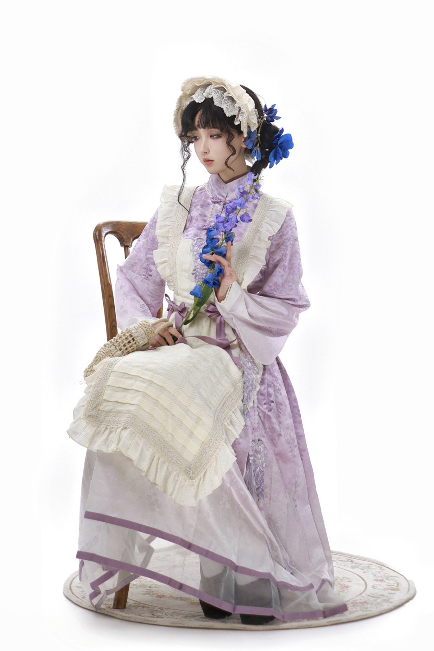 Chinese Ethnic Elegant Sweet Dress + Apron