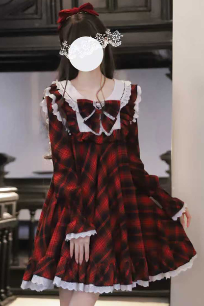 ベリームースガーリーチェックドレス