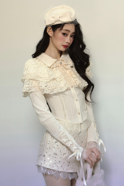 French Lace Elegant Shirt