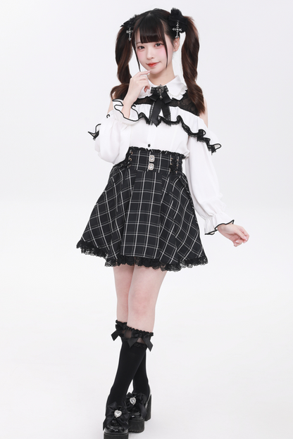 Stone Buckle Straps Skirt