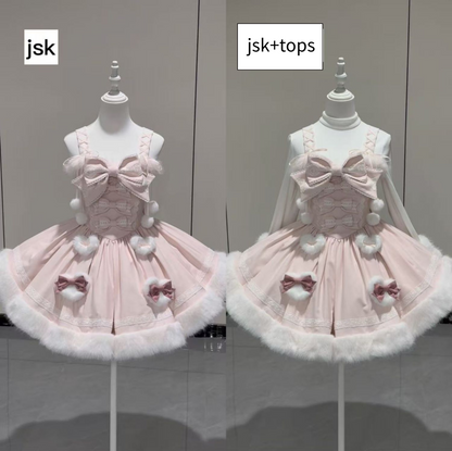 【12月19日予約締切】Sweet Dream Rabbitうさ耳フーディーファーケープ＋OPドレス＋サスペンダードレス＋インナートップス