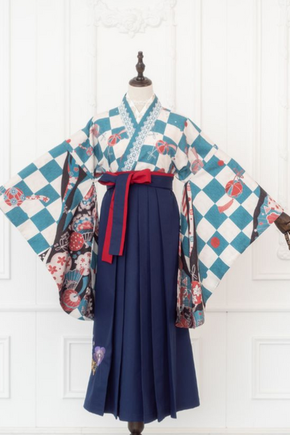 レトロ手毬和装トップス