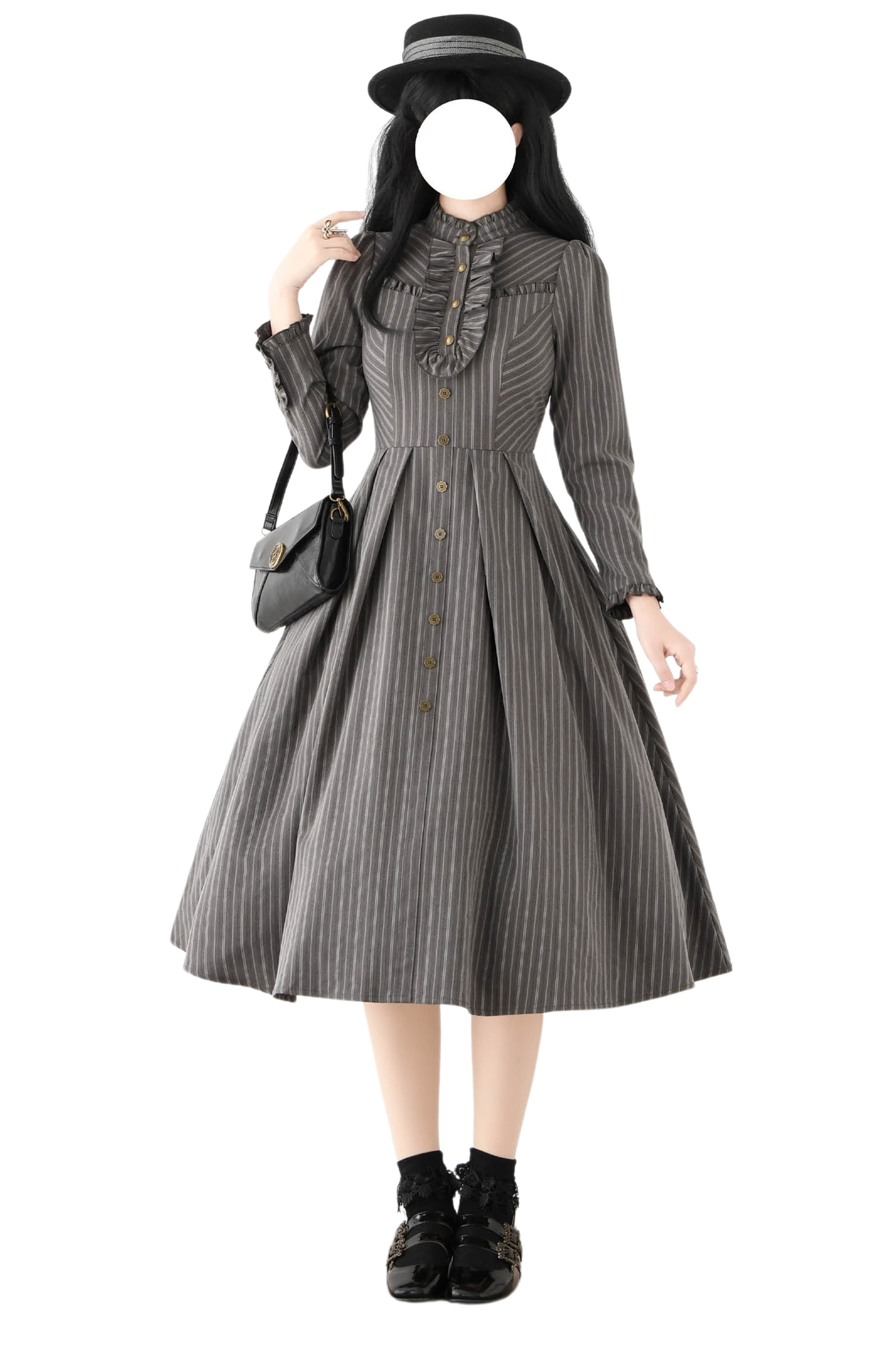 Forest Stripe Retro Lolita Dress