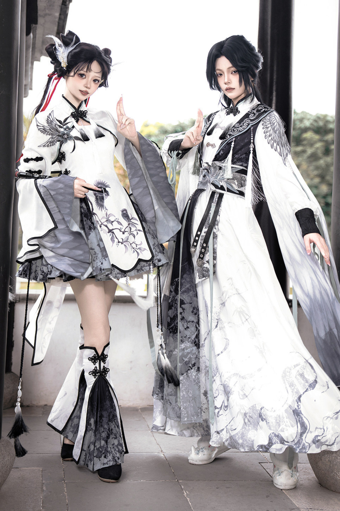 チャイナトップス+スカート+キャミソールドレス+レッグウォーマー