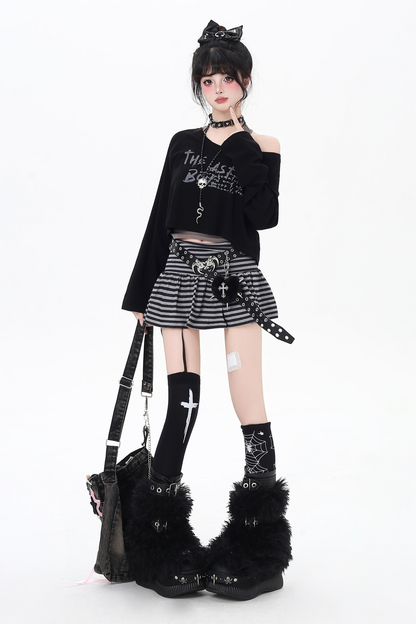 オフショルダークールツーピーストップス