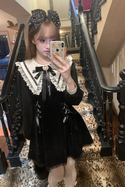 ジュエルフレンチガーリーフレアドレス