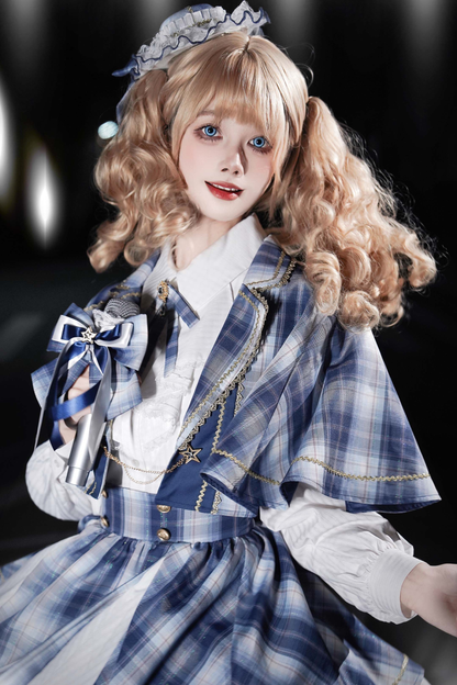 スターライトアイドルコスプレケープ+シャツ+スカート+レッグウォーマー