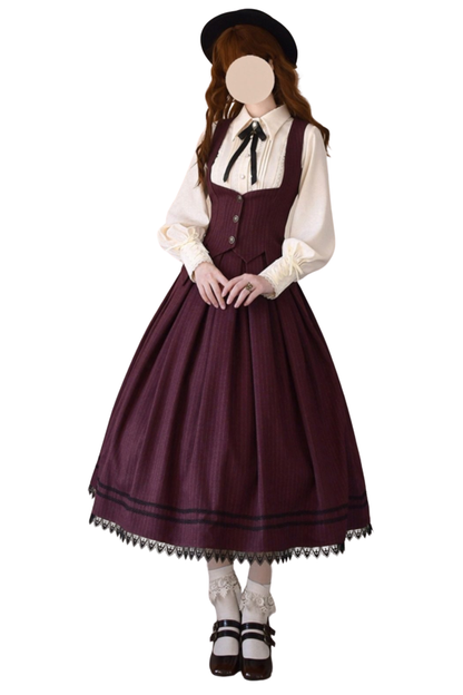 Retro Stripe Letter Skirt