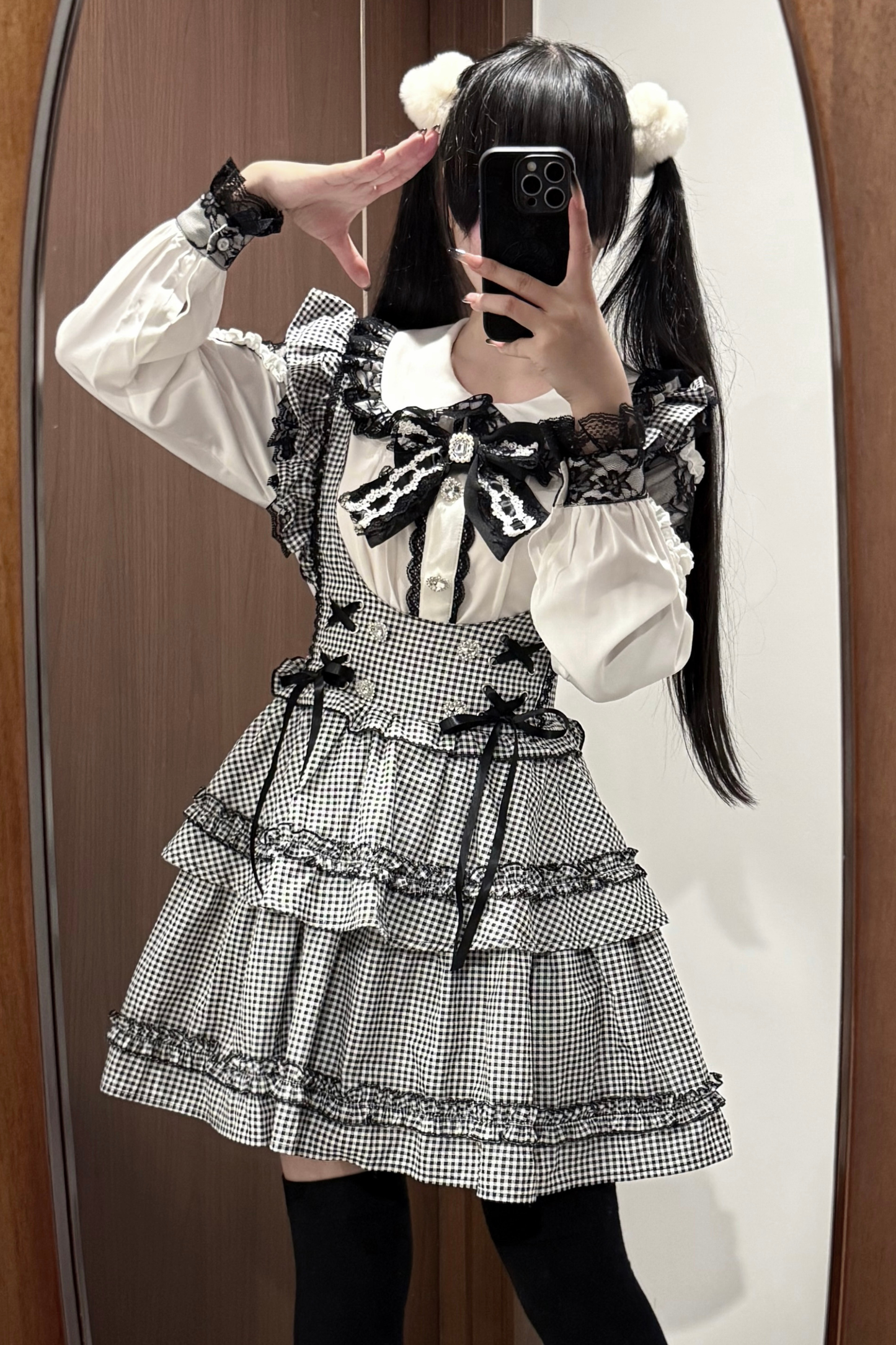 ドールシャツ+フリルサススカート