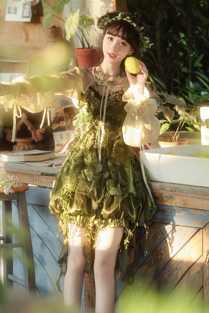 フォレストガールチャイナドレス+トップス+スカート