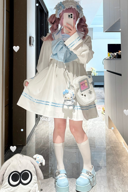 セーラー サブカルチャーワンピース+ビックリボン