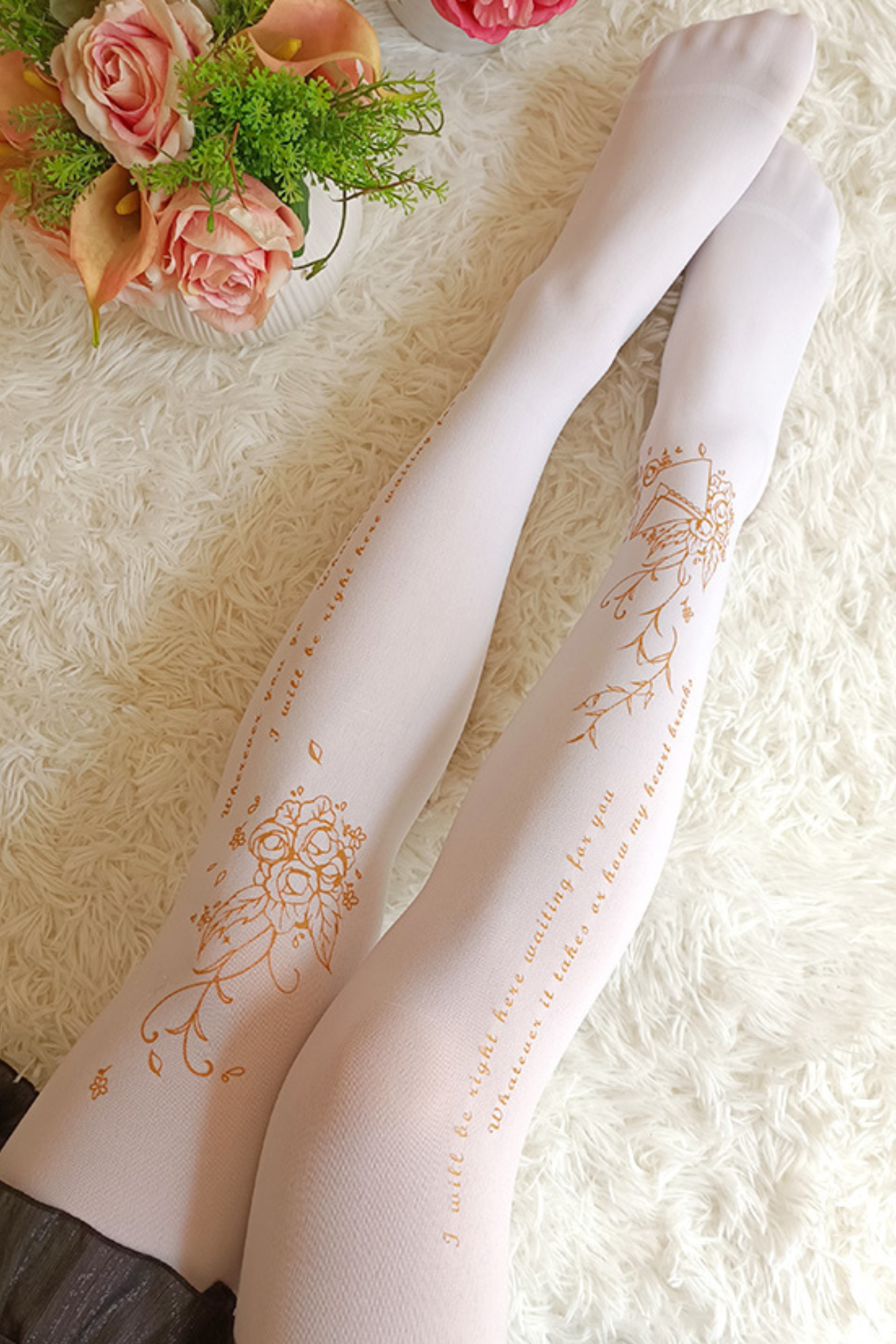 ローズポエムベルベットタイツ