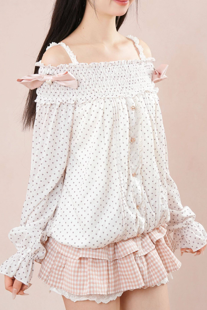 ドットバルーントップス+ケーキスカート