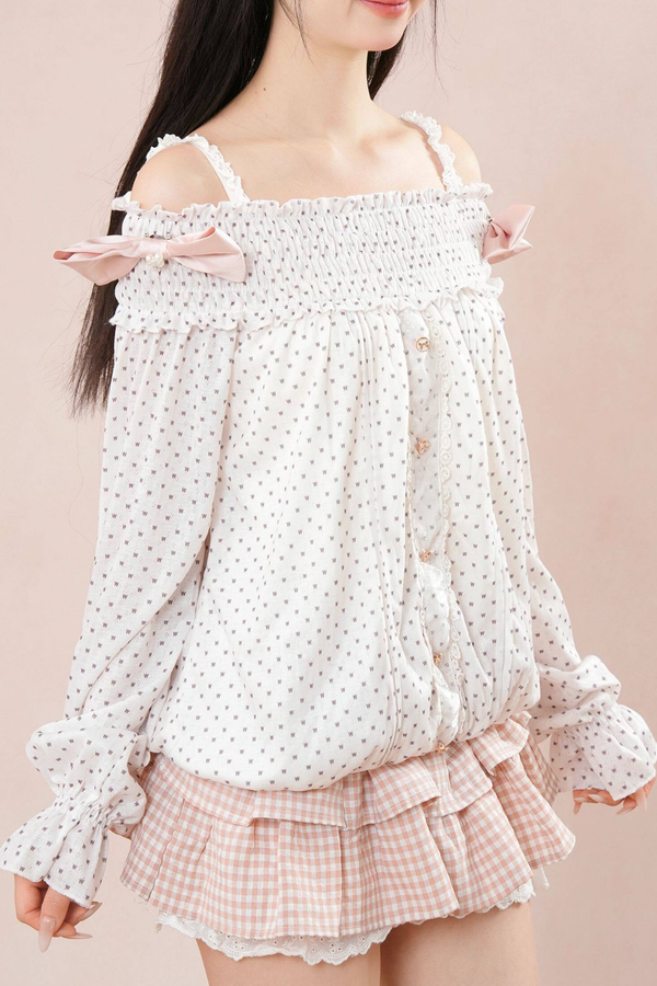 ドットバルーントップス+ケーキスカート