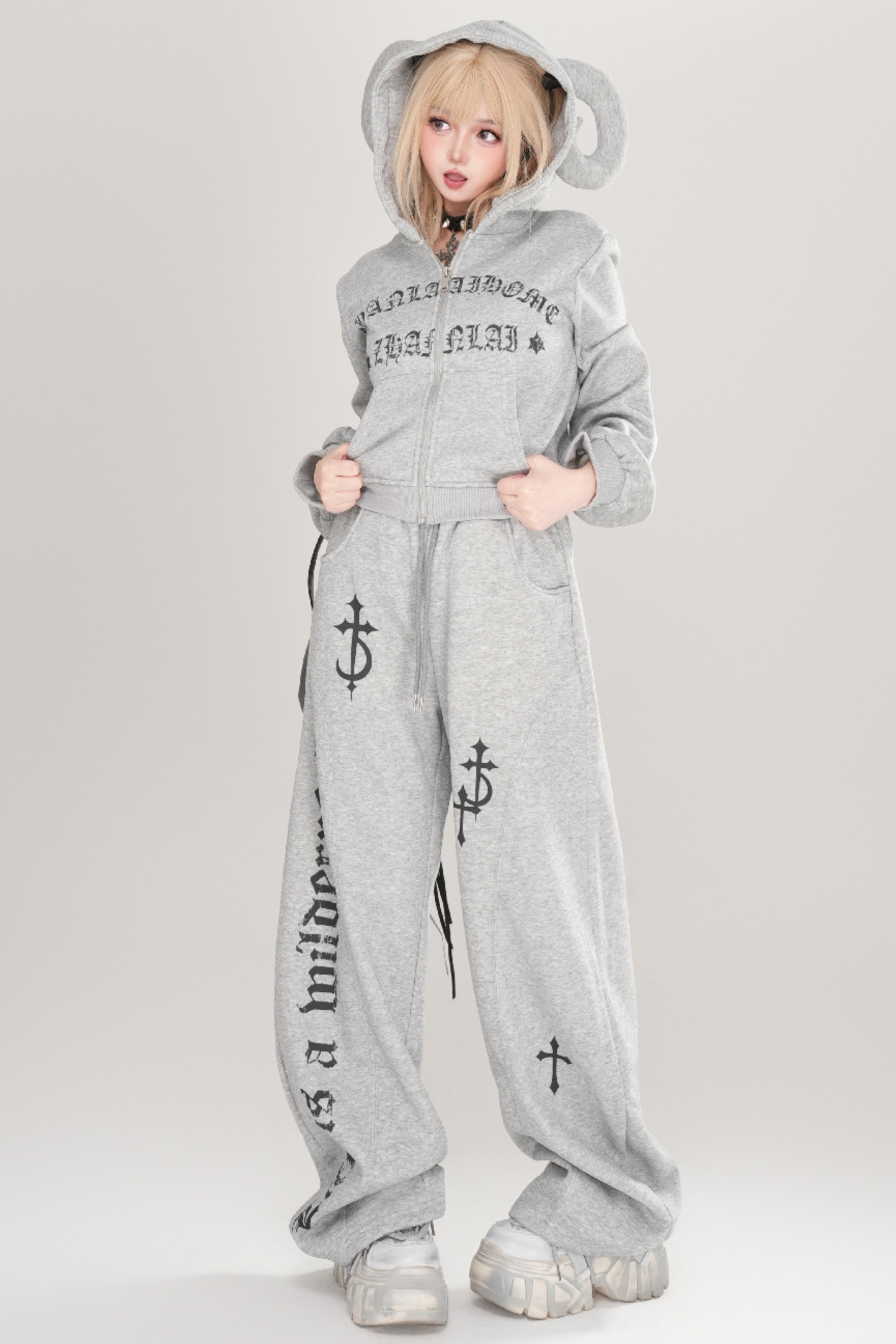 クロスルーズカジュアルスウェットパンツ