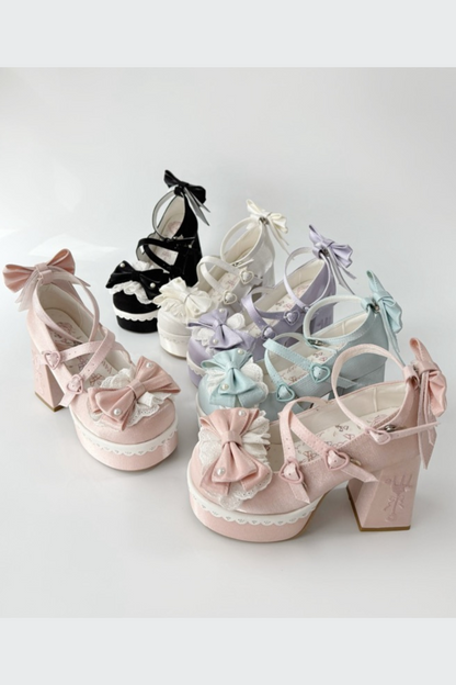 [Mar. 26, 2012 reservation deadline] Tea Time Cute Embroidery High Heels