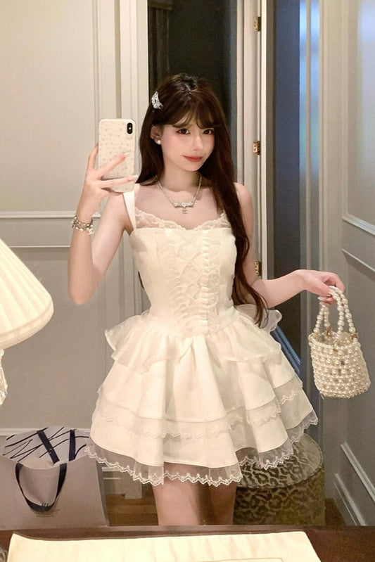 White Swan Lace Ballet Dress