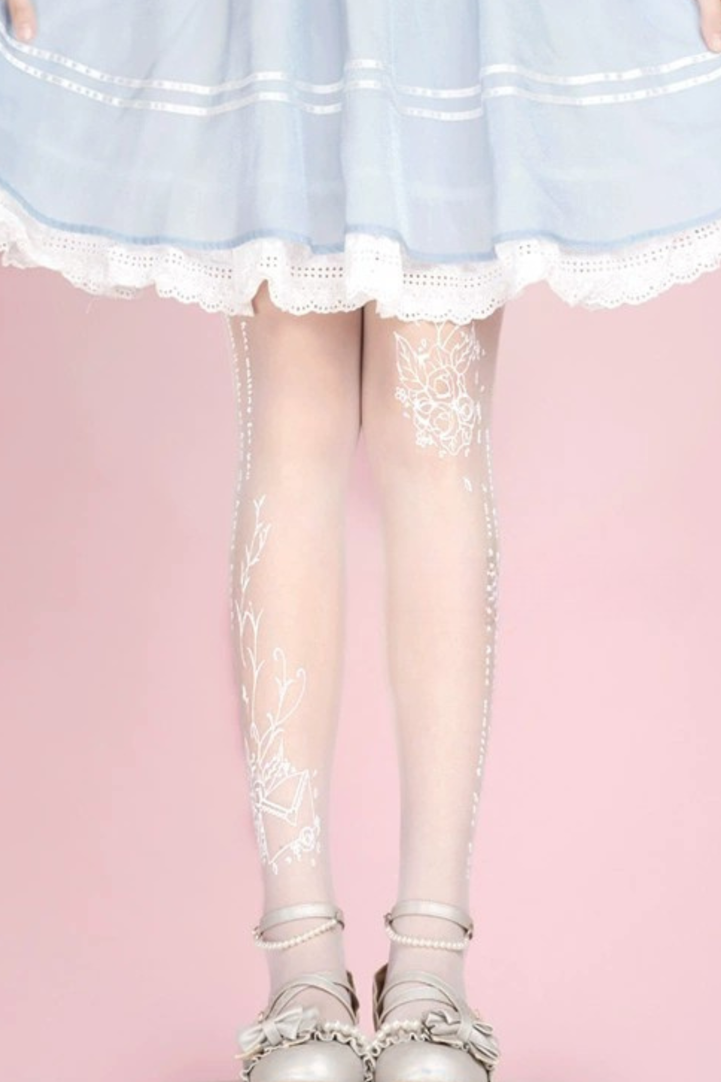 シアーデザインキュートロリータタイツ