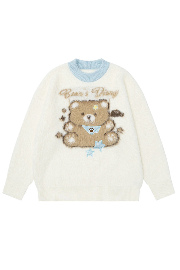 ベアモヘアニットセーター