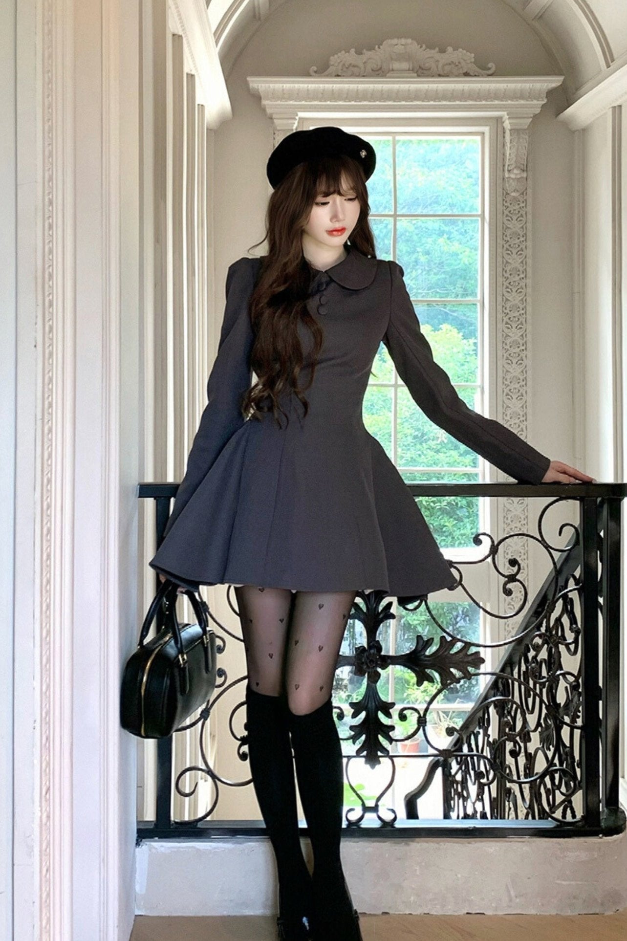 British College Grey Slim Dress