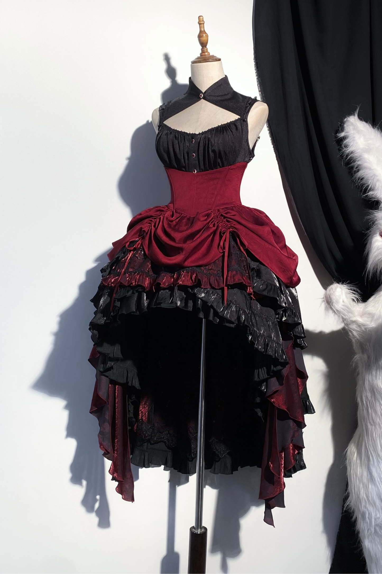 ダークフラワーゴシックロリータセットアップ