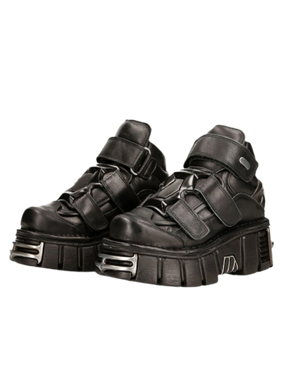 Cool Punk Retro Metal Bell Cross Trap Chanky Power Sal Sneakers