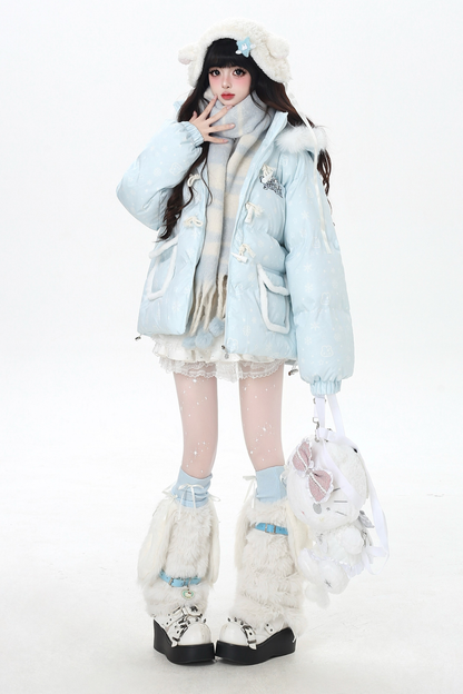 スノーフレークラビットフードジャケット