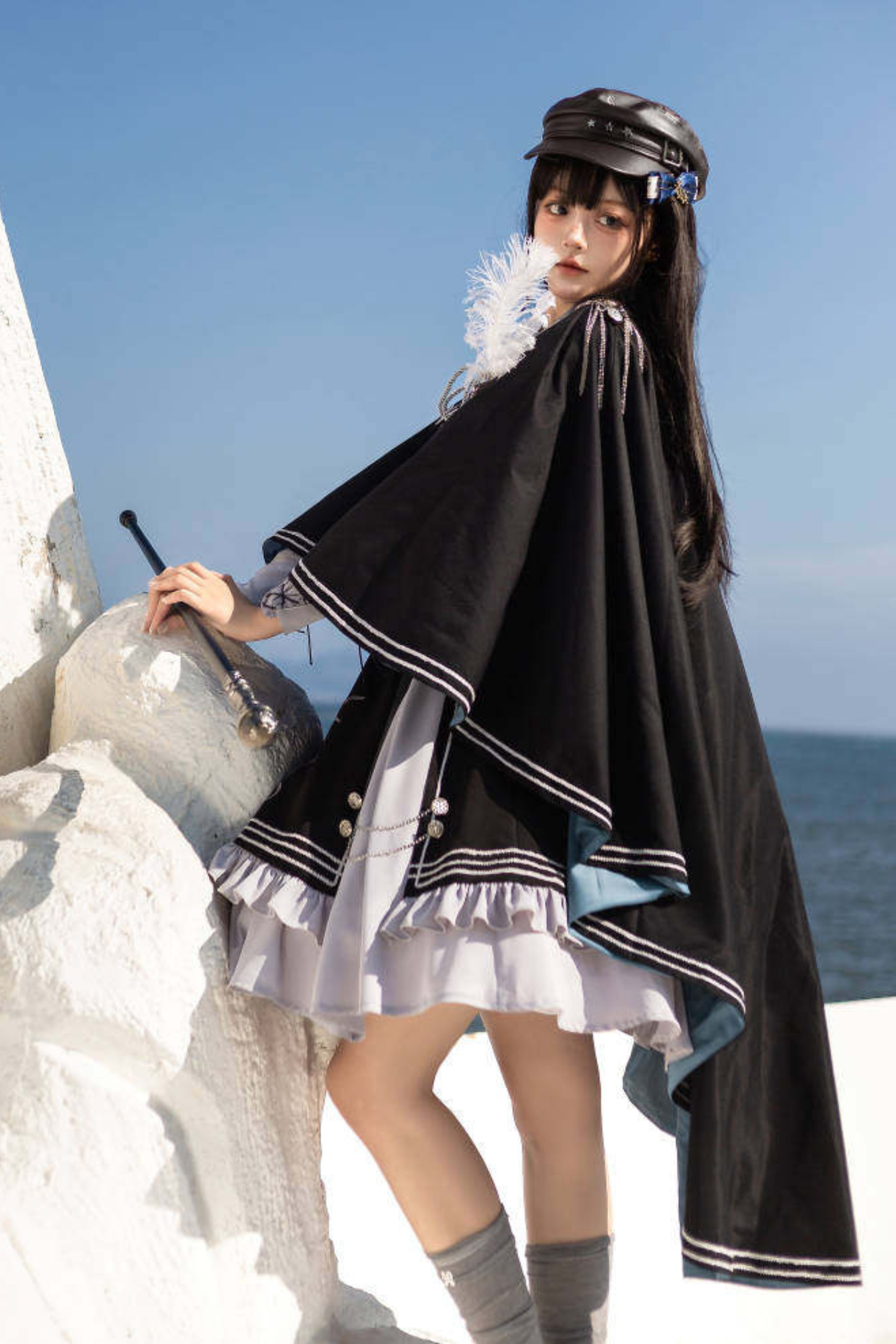 ダークナイトミリタリーマント+パンツ+シャツ+アクセサリー