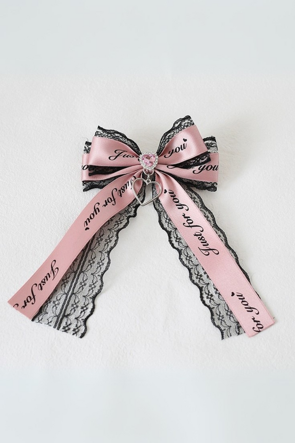 Diamond Hairpin Letter Streamer Ribbon Clip