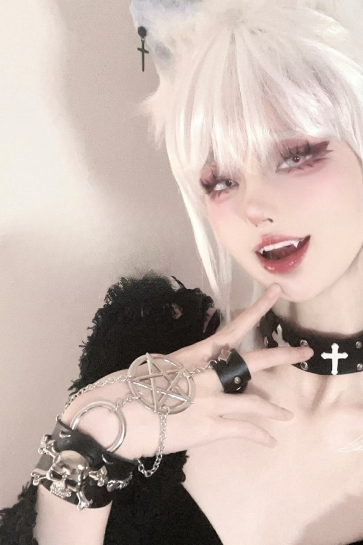 ダークメタルリベットブレスレット