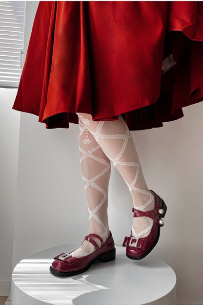 Angel Demon Heart Lolita Socks