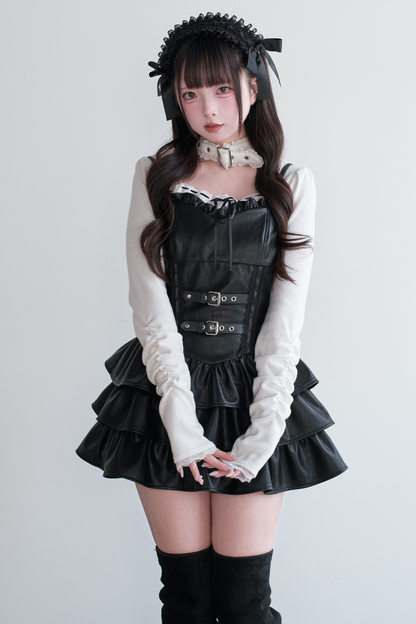 地雷フレアスリップドレスドレス