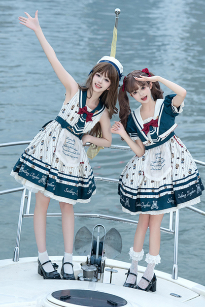 Jasmine Bear Marine Design Jumperskirt + Short Outerwear