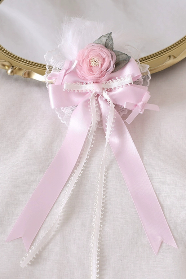 Pink Silk Satin Ballet Lolita Accessories