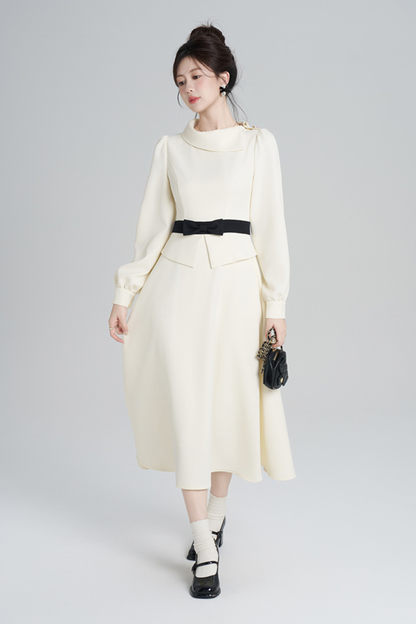 エレガントアプリコットウインタードレス