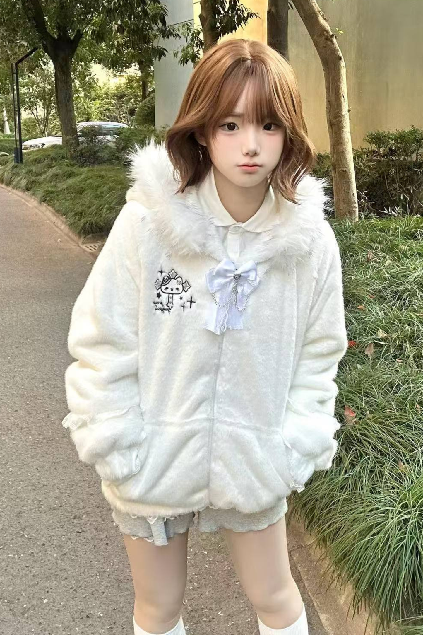 【天使界隈】猫耳フードルーズアイスジャケット