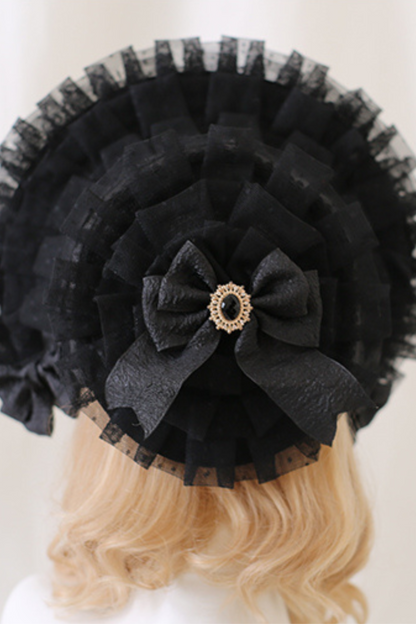 Rose Frill Lolita Bonnet