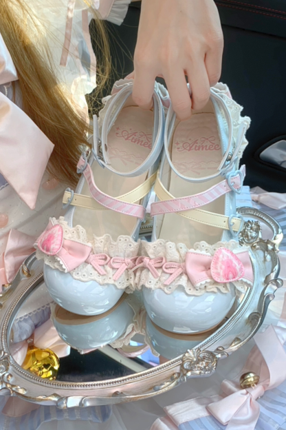 ストロベリーロリータメリージェーンシューズ