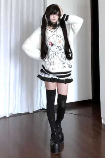 アニメプリントソフトフードトップス