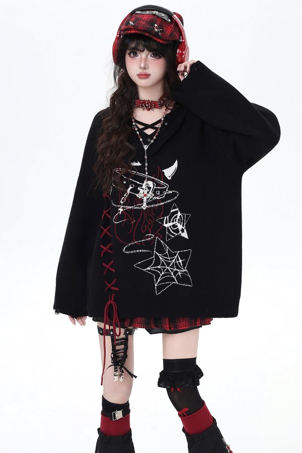 Gothic Subculture Cross Strap Top