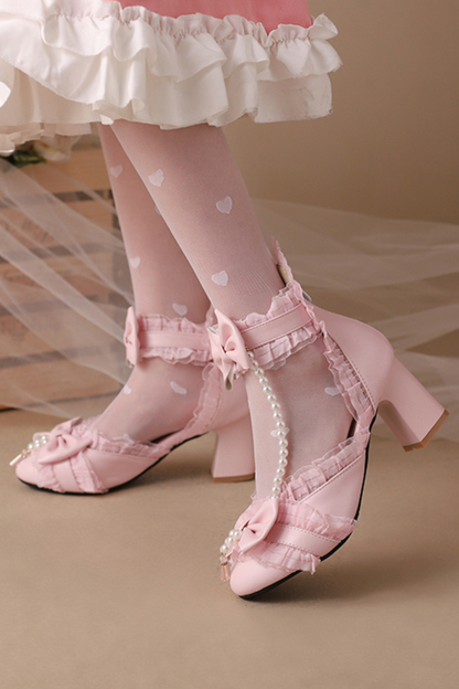 パールリボンプリンセスロリータシューズ