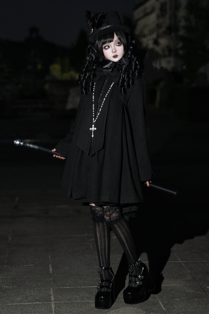 Eternal Night Sequin Cloak Coat