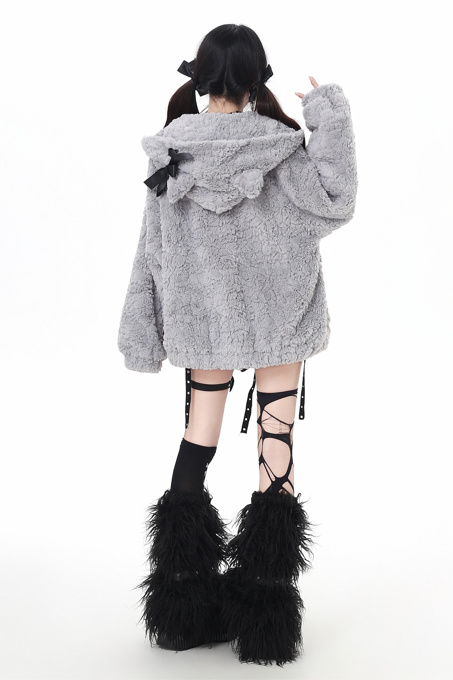 リボンキャットフードファージャケット