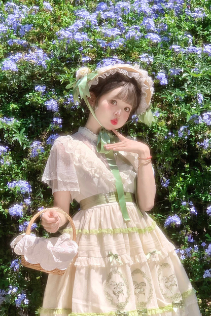 Lily Forest Ever Dress + Flower + Flat Cap + Clip