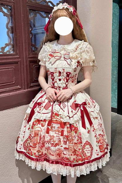 ストロベリードールロリータドレス