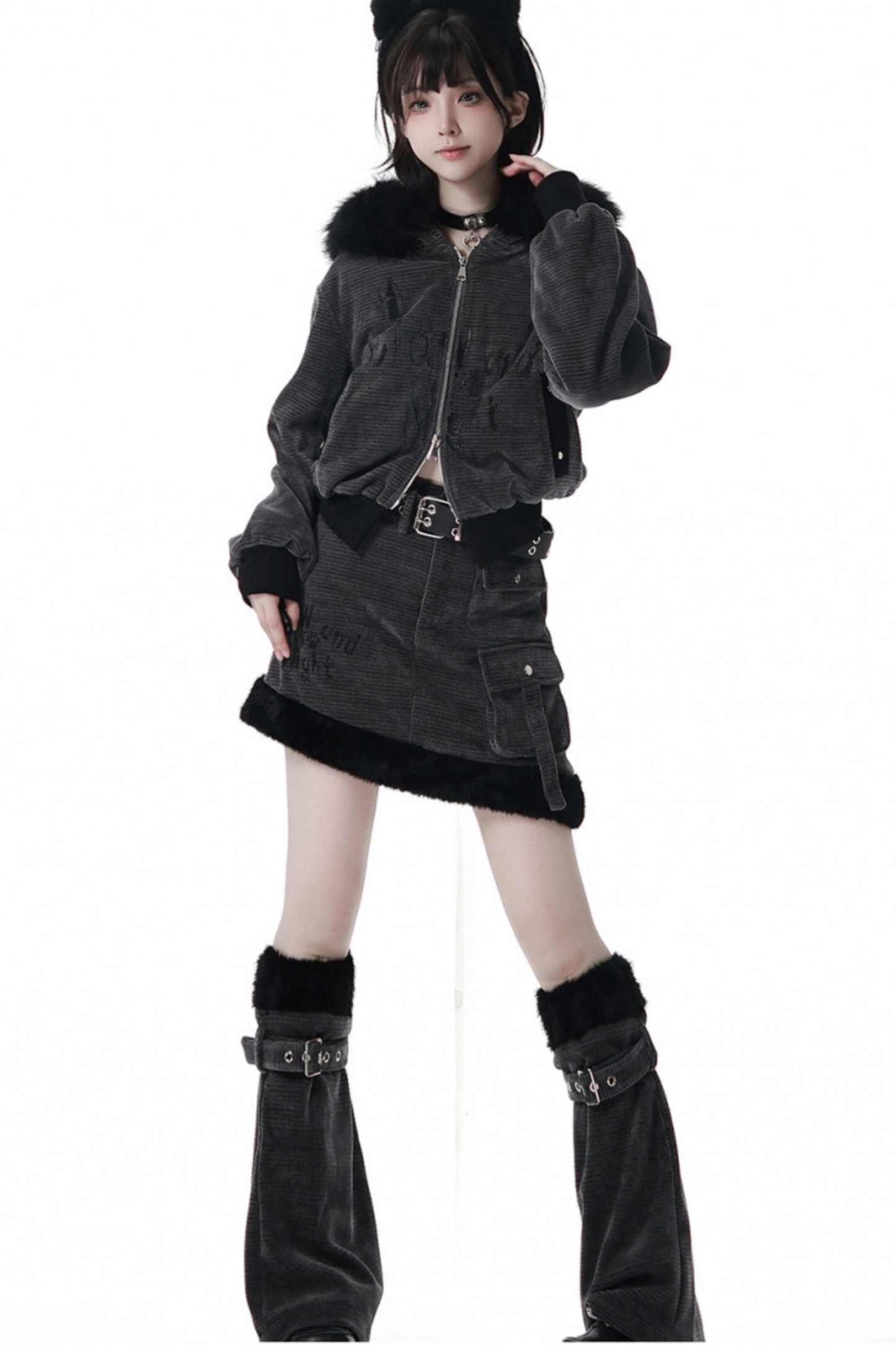 リトルウルフファージャケット+アシメスカート+レッグカバー