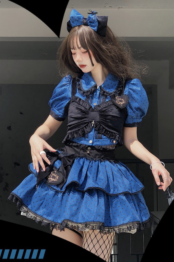 スパイシーキャンディードットロリータスカート